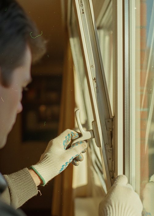 Ajuste de herraje oscilobatiente en ventana